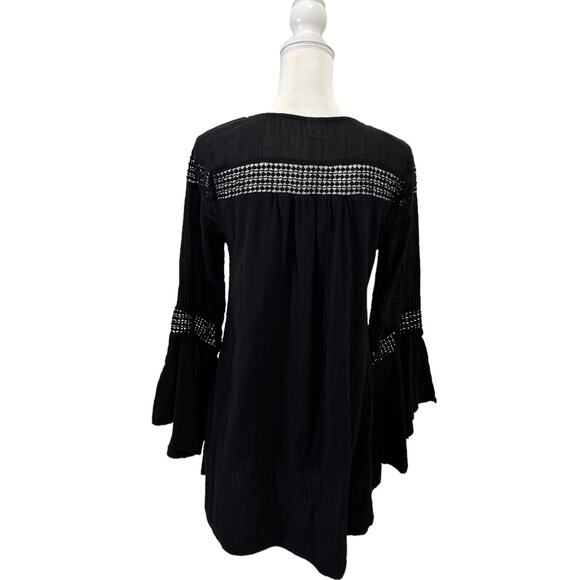 L*Space Bloomfield Swim Cover Up Tunic Cotton Dress Black Size Large Beach Pool - Picture 6 of 15
